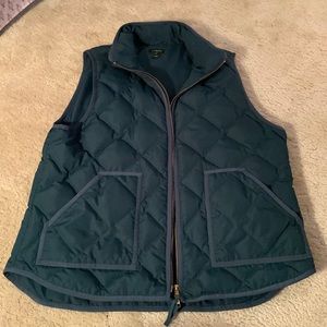 Emerald/Dark Green JCREW Down Vest